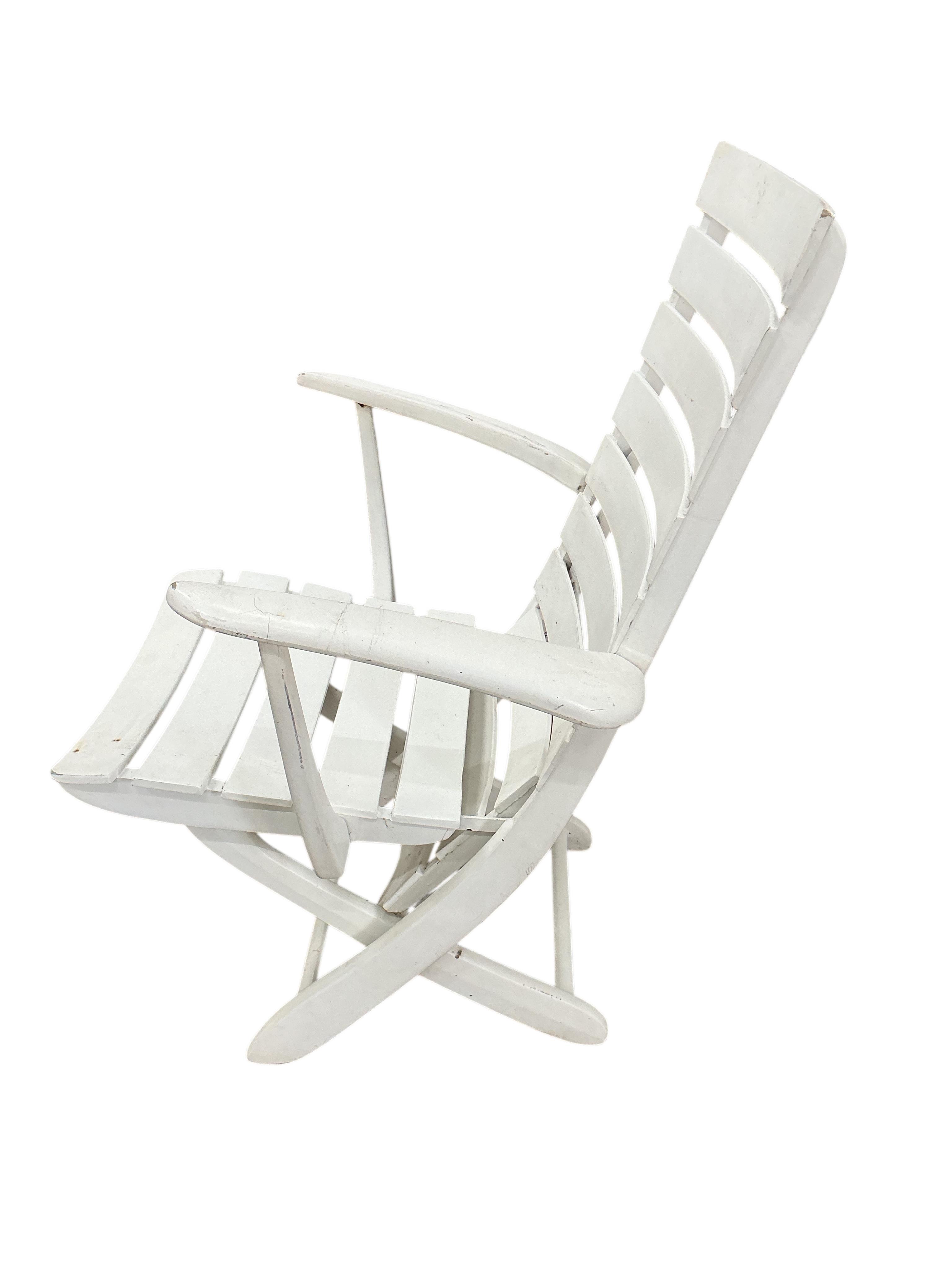 Four Riviera painted garden chairs
